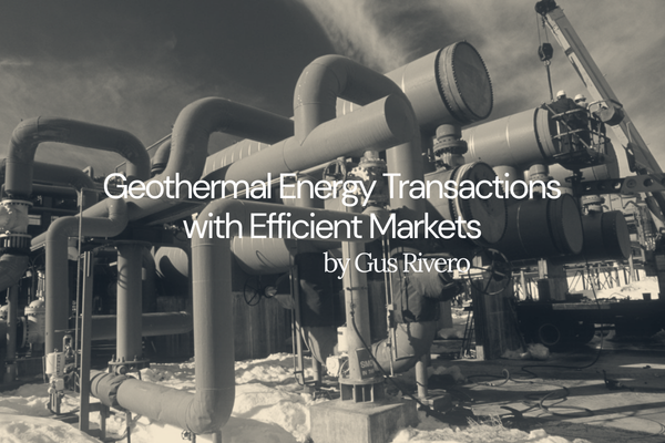 Geothermal Energy Transactions with Efficient Markets