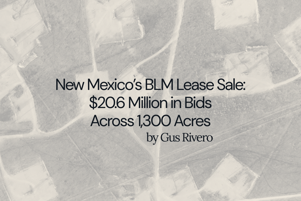 New Mexico’s BLM Lease Sale: $20.6 Million in Bids Across 1,300 Acres
